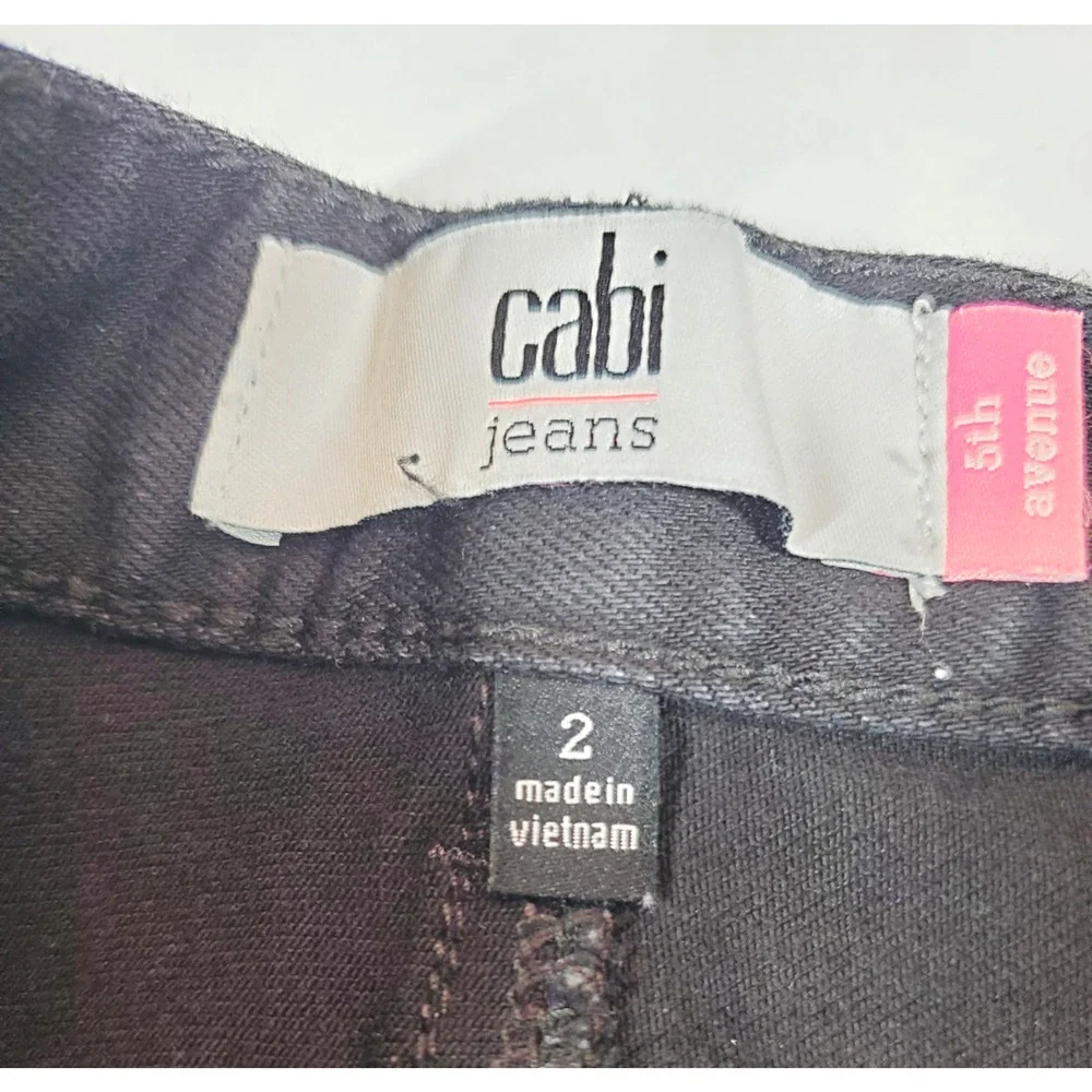 CAbi Jeans Womens 2‎ Black 5th Avenue Jeans Flare Leg #4326R Stretch